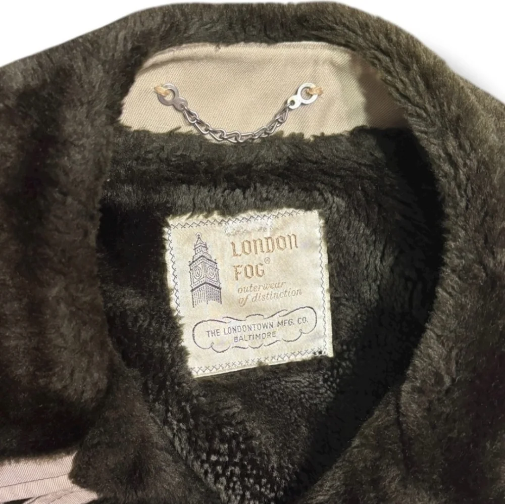 London Fog Trench Coat in Gray and Black